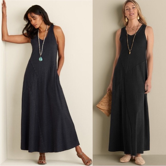 Soft Surroundings Dresses & Skirts - Soft Surroundings Black Tank Bailey Maxi Dress Sleeveless Pockets 2X Plus 5FG41